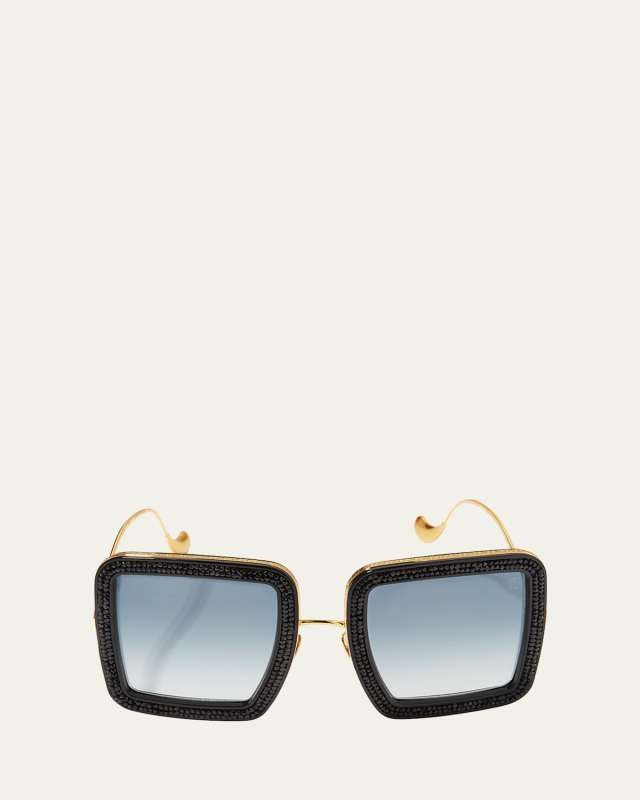 Beaming Sky Swarovski Square Acetate Sunglasses